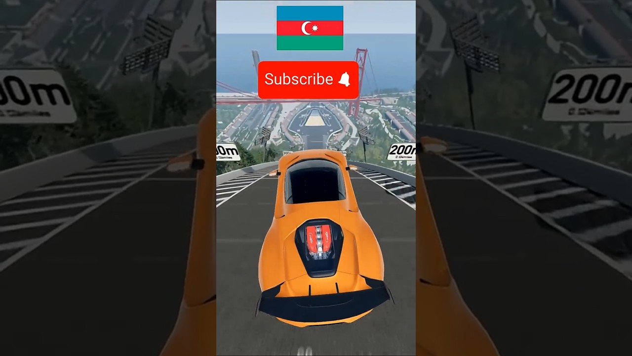 AZƏRBAYCAN 570 METR ATLADI?! 😳  #beamng  #shorts  #car