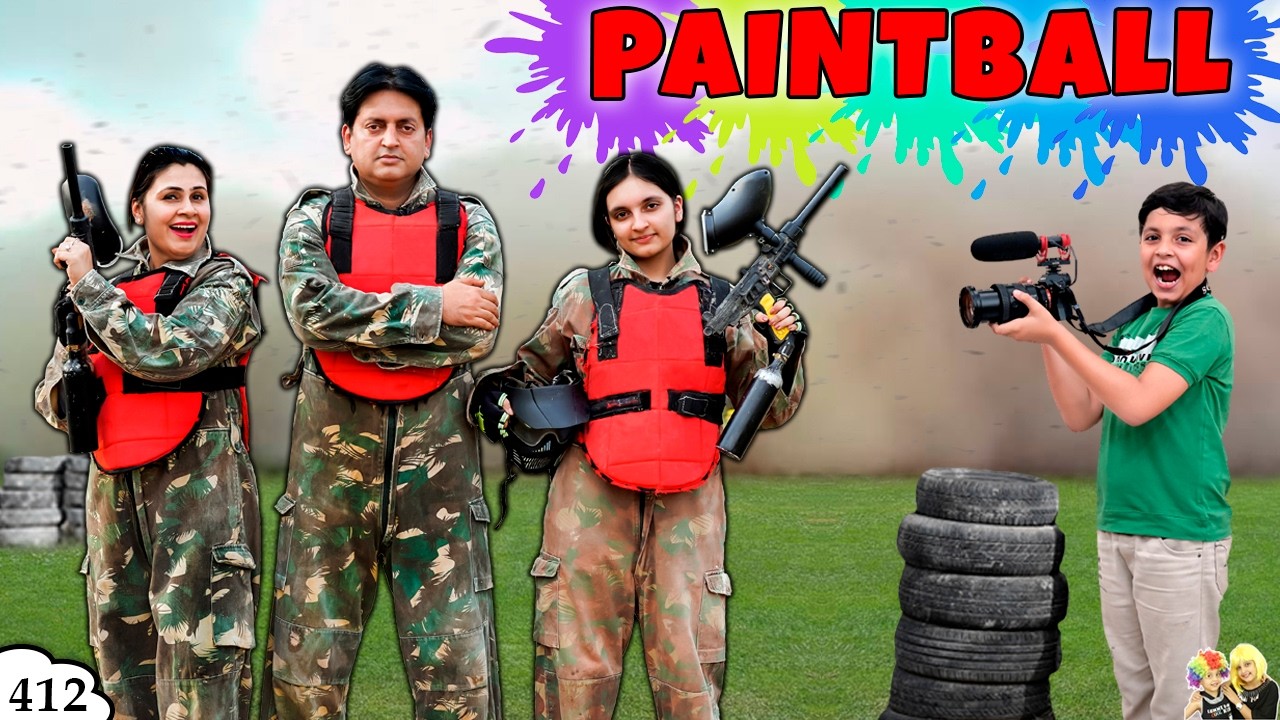 PAINTBALL GAME | Ep 412 | Comedy Family Challenge | Aayu and Pihu Show