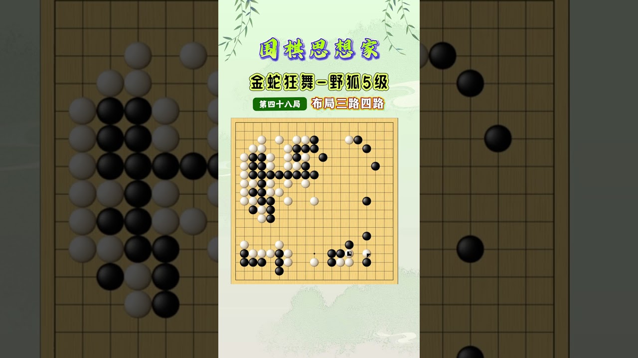 【金蛇狂舞】野狐5级第四十八局 布局三路四路 #围棋 #下棋的手法和技巧 #围棋对弈 #讲解 #围棋教学