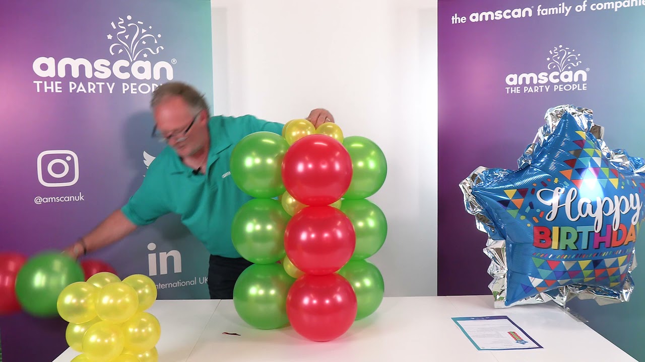 Making Alternate Square Pack Balloon Columns