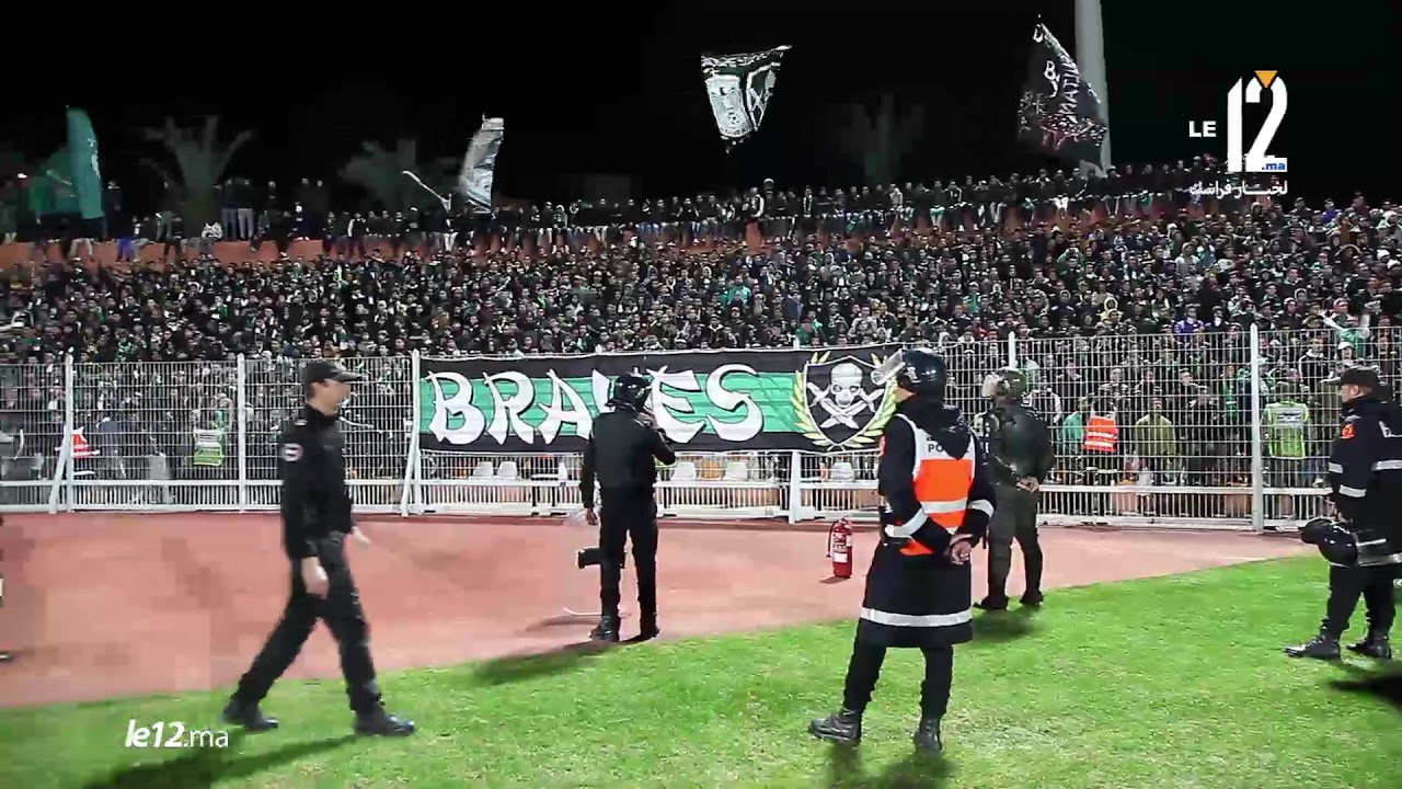 كراكاج عالمي لجمهور الرجاء في ملعب بركان في مباراة مجنونة