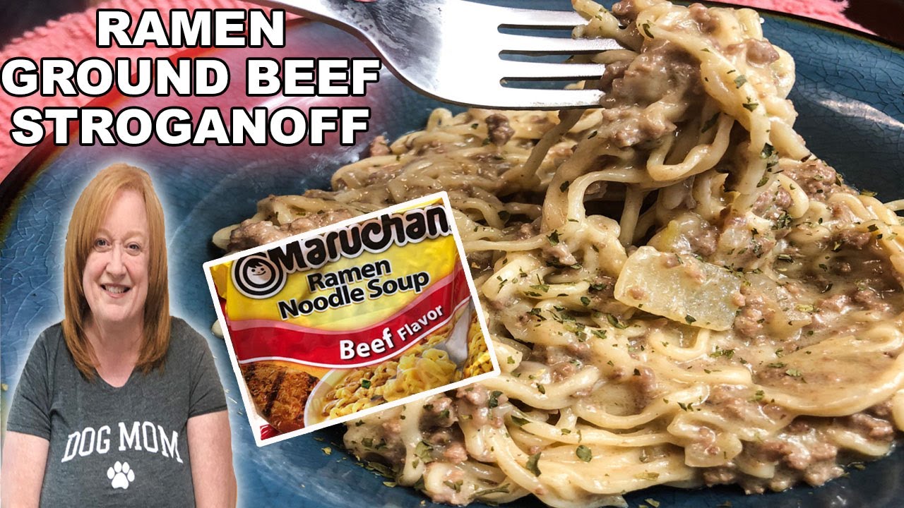 RAMEN GROUND BEEF STROGANOFF RECIPE | Fast & Easy One Pot Weeknight Meal