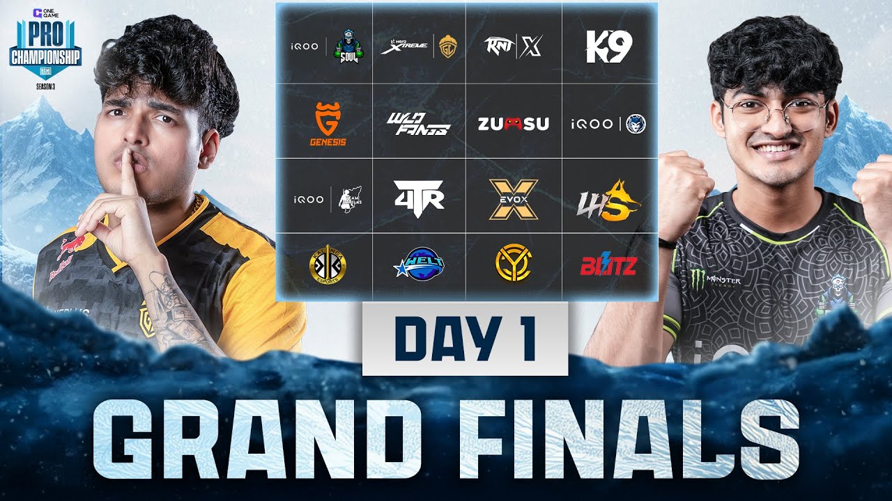 ONEGAME PRO CHAMPIONSHIP | DAY 1 | GRAND FINALS  | BGMI | SEASON 3 | #iqoosoul #godlike
