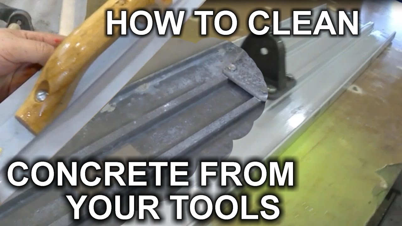 Cleaning Hard Concrete off Magnesium Trowel and Bull Float