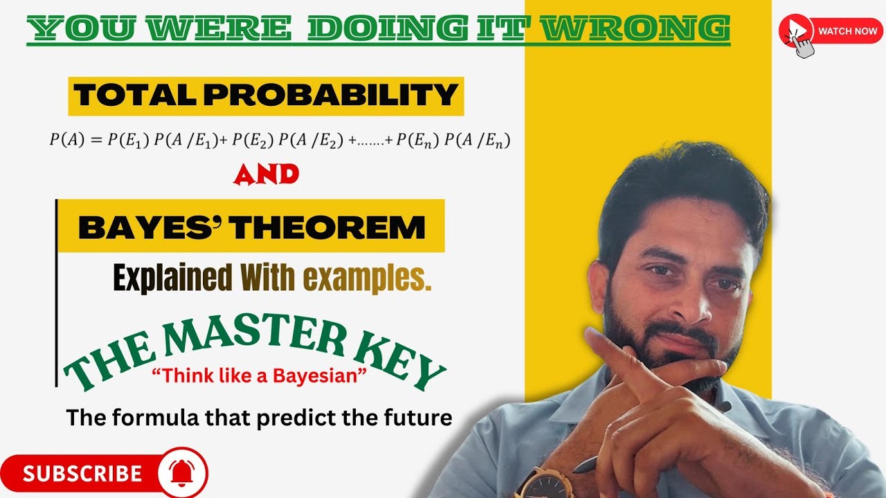 Total Probability and Bayes Theorem #Maths #Probability #BayesTheorem #Statistics #DataScience