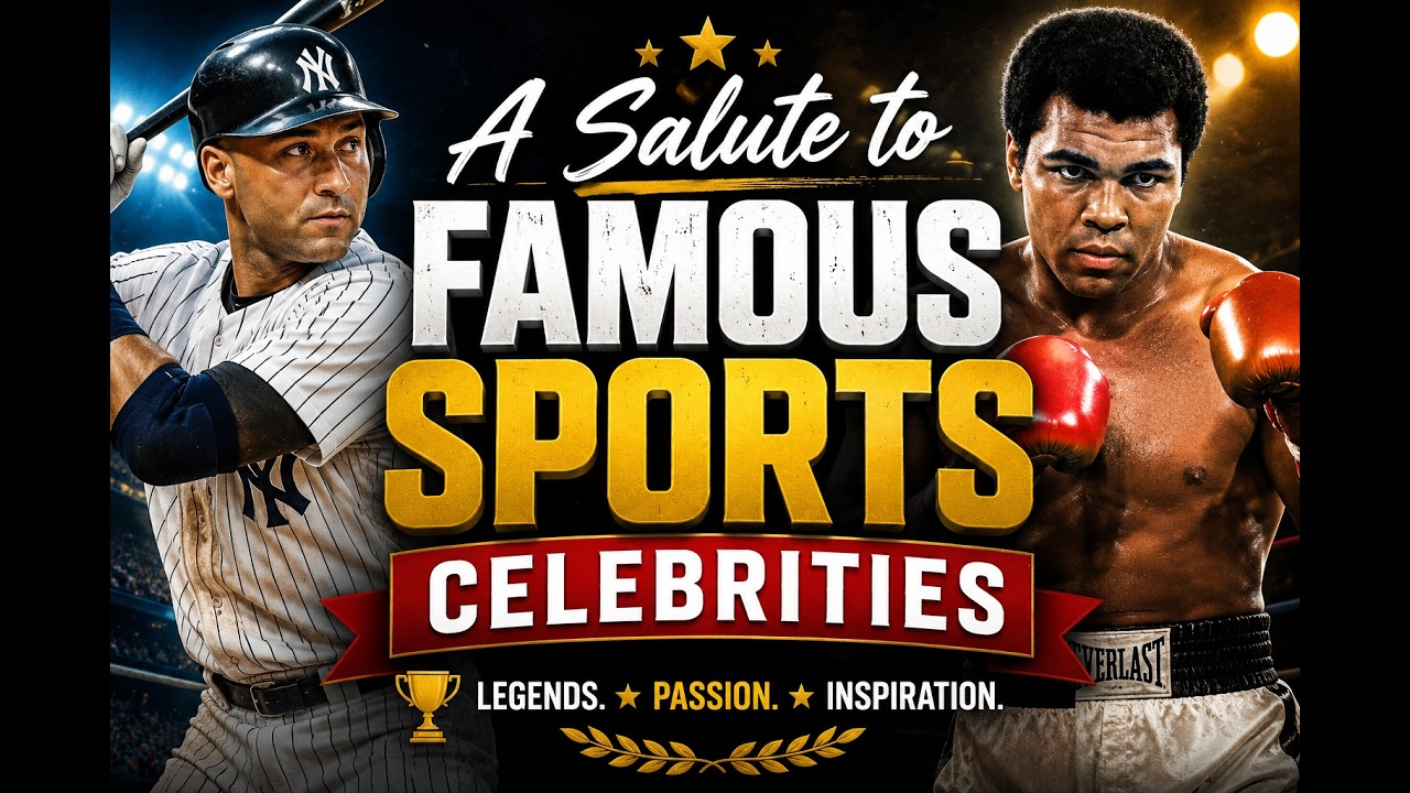 A Salute to Famous sports celebrities. Johnny Bench, Joe Frazier, Steve Garvey, Chick Hearn ..,