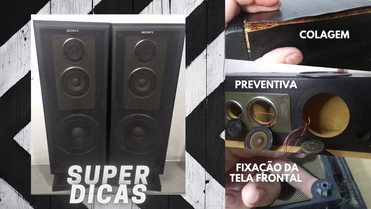 reforma das caixas de som  Sony SS-B4950 #sonylbt #a495