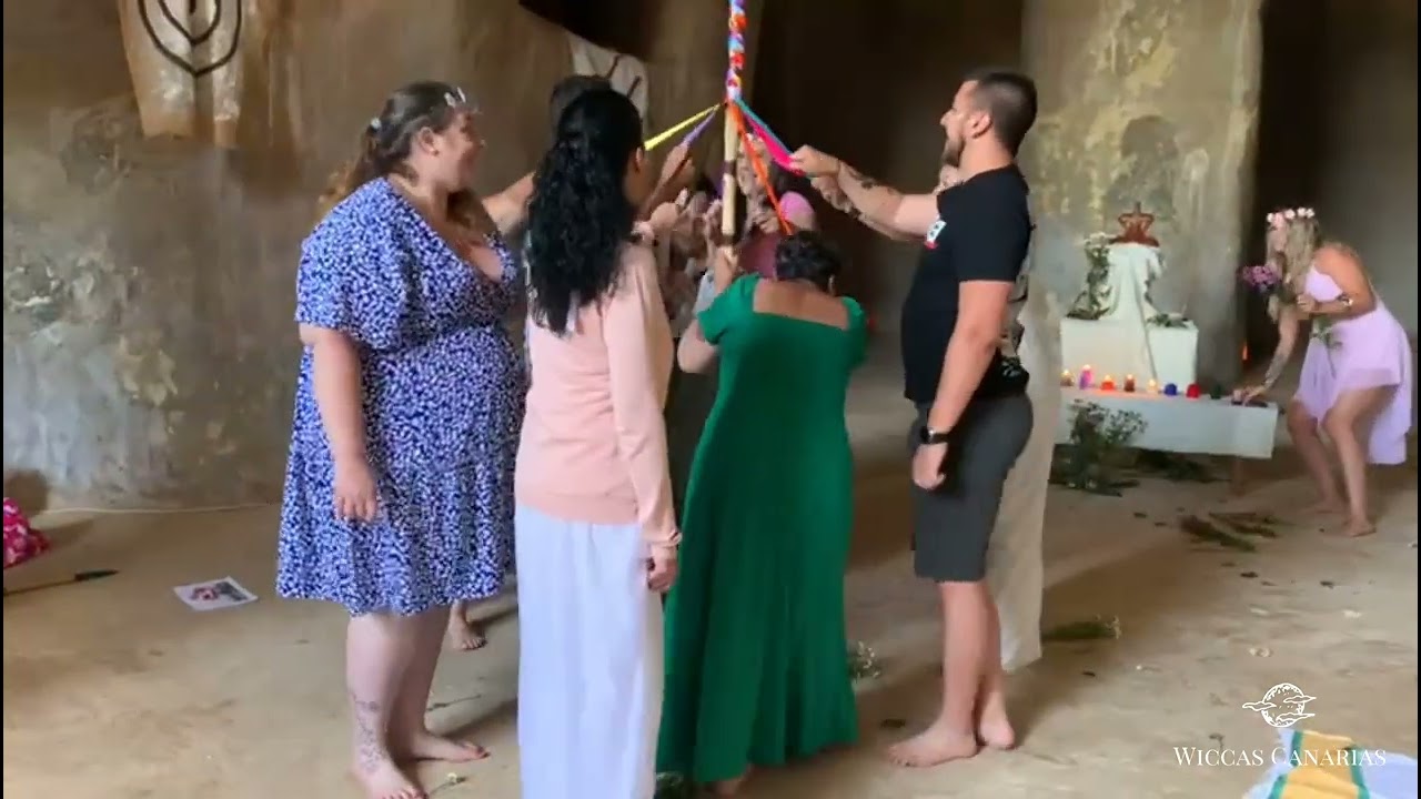 Sabbat Beltane, baile palo de mayo. Coven Wiccas Canarias