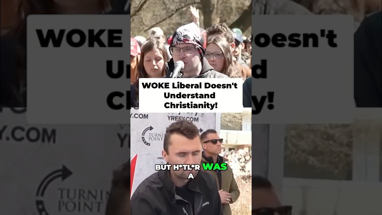 WOKE LIBERAL Tries To Compare Christianity To ******!  #debate #charliekirk #politics