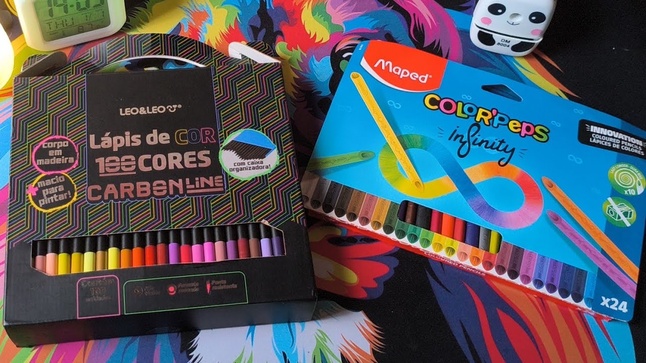 Vale a Pena? Leo & Leo Carbon Line 100 cores + Maped Infinity 24 | REVIEW e TESTE
