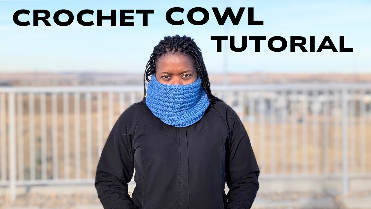 ONE HOUR Crochet Cowl,Easy Ribbed Cowl for beginners, Tube scarf Tutorial.