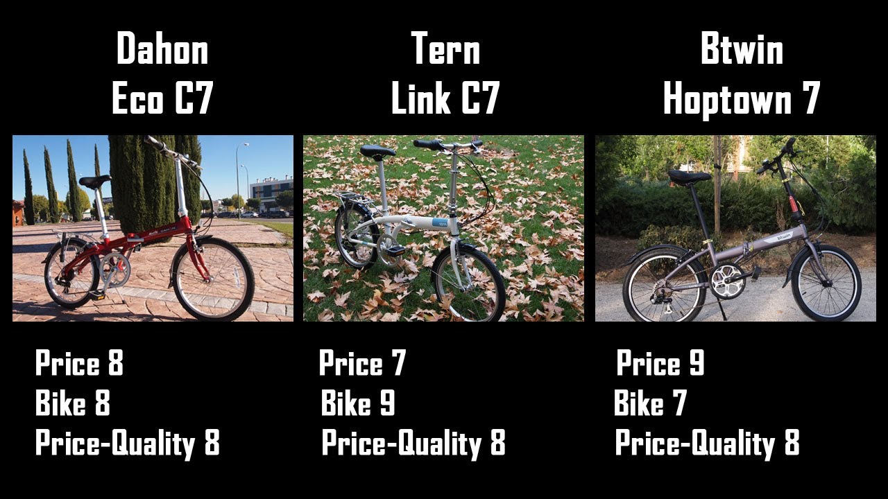 Dahon Eco C7 Vs Tern Link C7 Vs Btwin Hoptown 5 compare