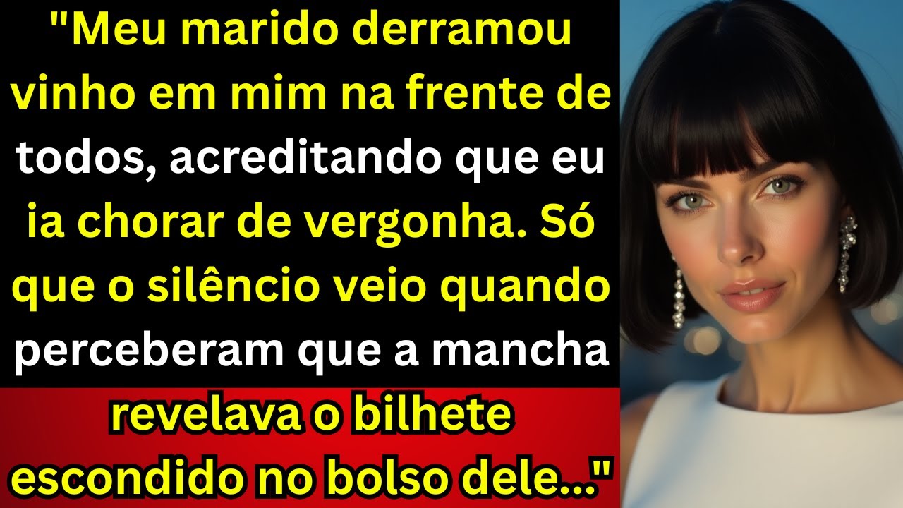 “No jantar ao ar livre, meu marido virou vinho na minha roupa de propósito — mas ele quem ficou....”