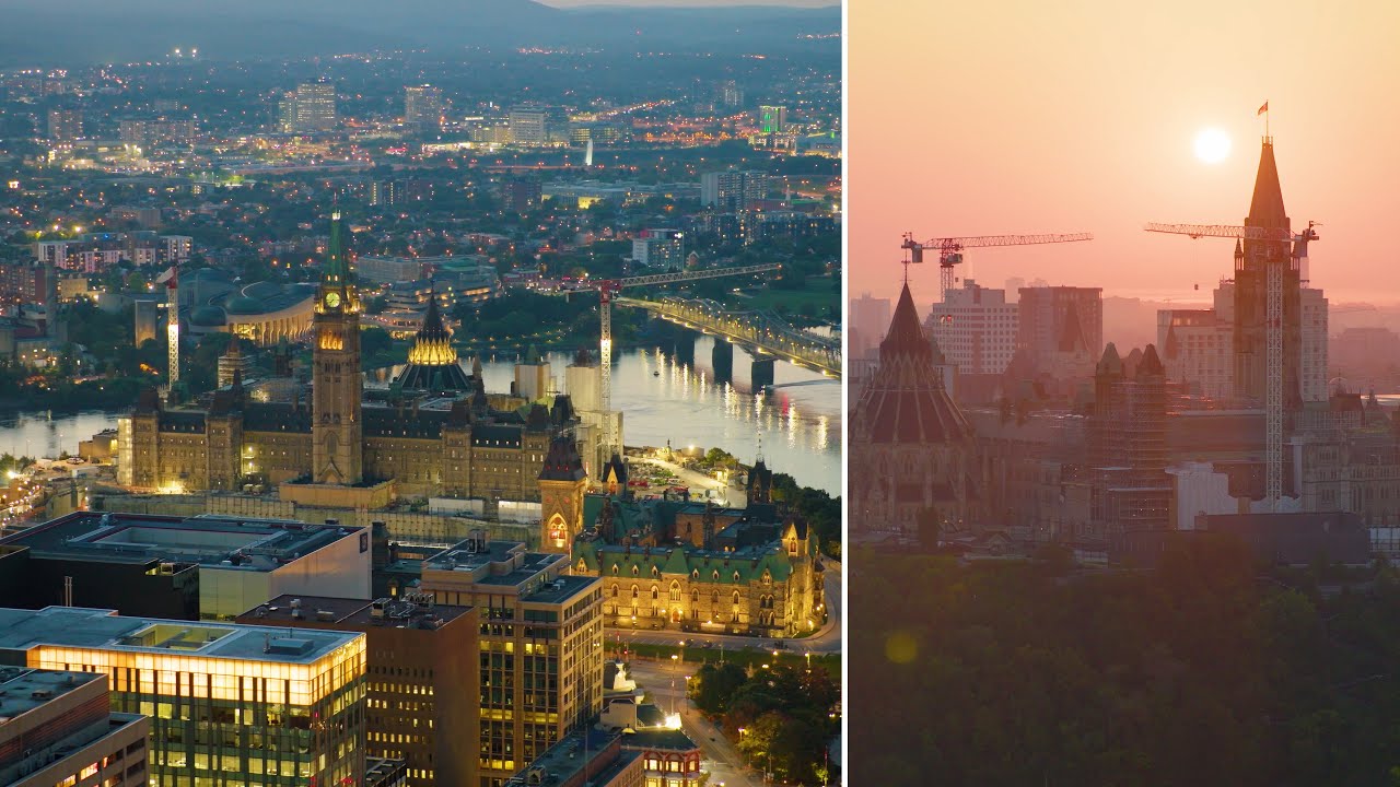 OTTAWA IN 8K | Best Drone shots at Sunrise, Sunset, Dusk & Night | DJI Inspire 3 Drone Pilot