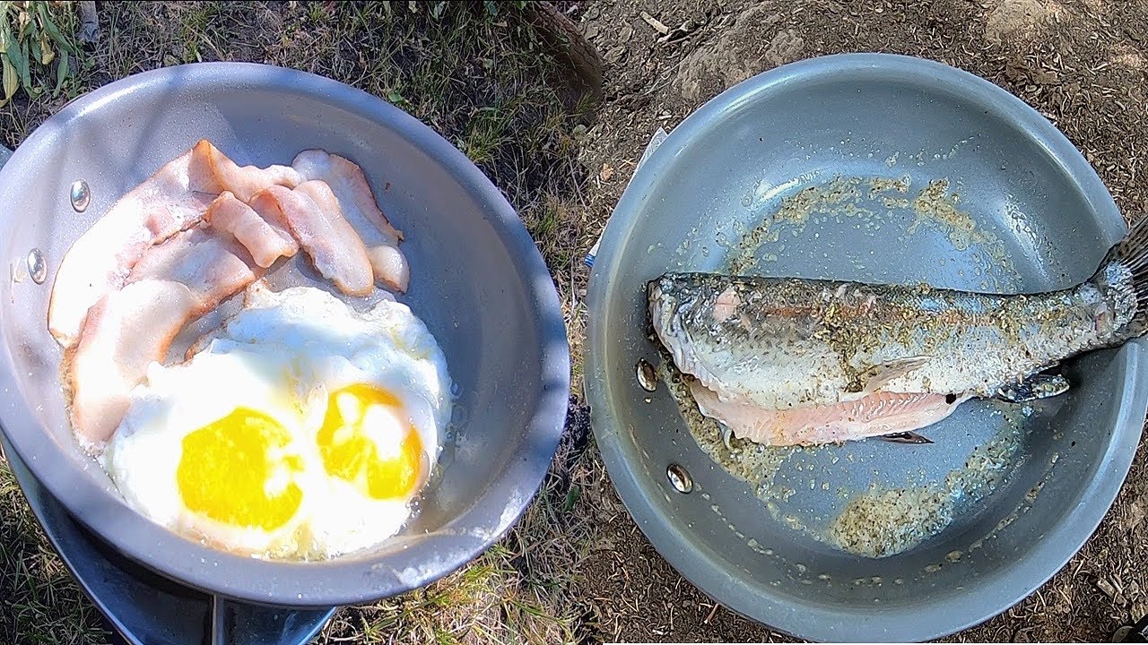 Bacon, eggs + Rainbow Trout! Fishing and Cooking at 10,000 Feet