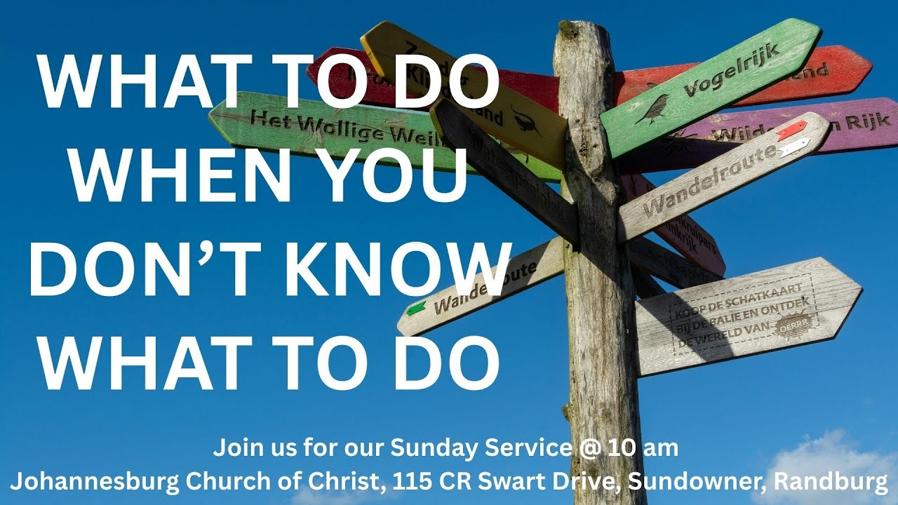 'What To Do When You Do Not Know What To Do' Part 1 by Justin Renton