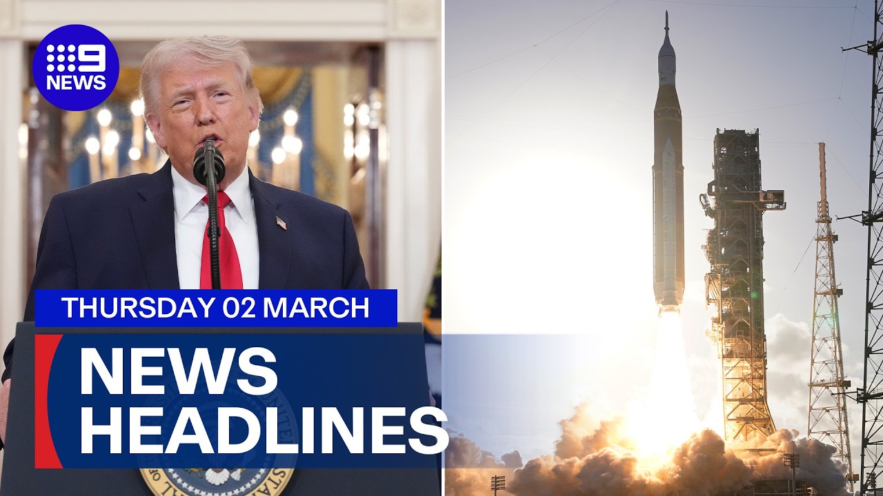 Artemis II take-off success; Trump's national address | 9 News Australia
