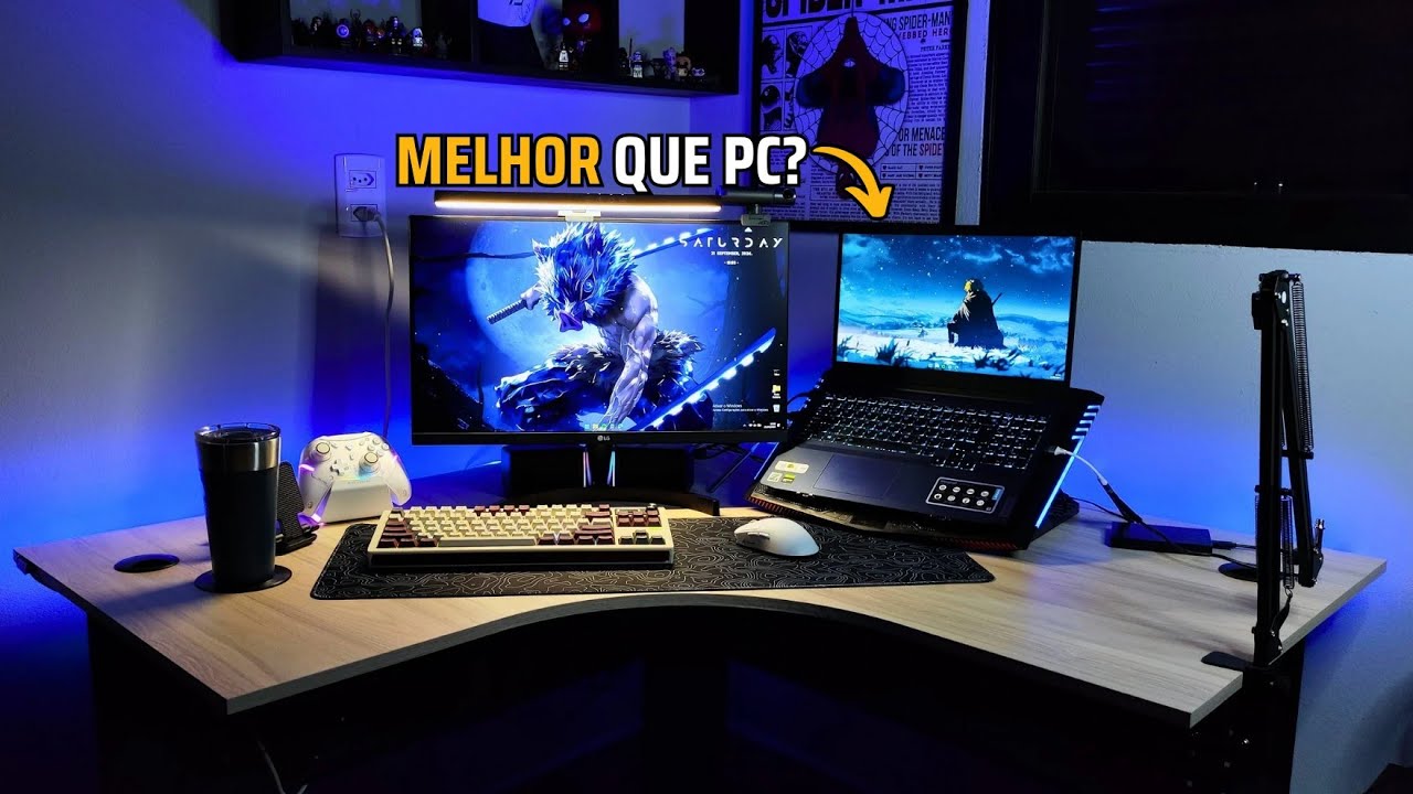Meu Primeiro SETUP GAMER com NOTEBOOK💙 - Realizando um SONHO!