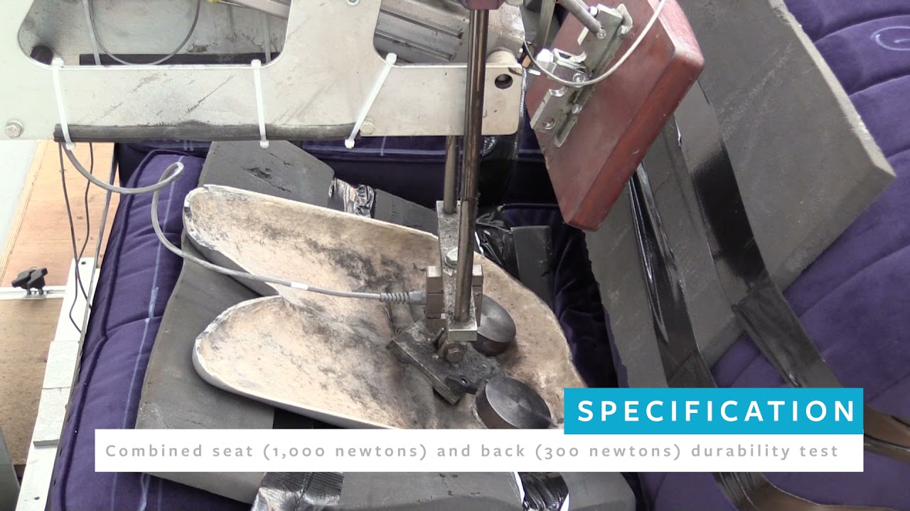 Seating testing -  combined seat and back durability test