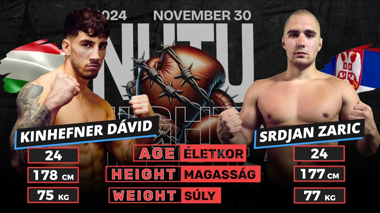 3. NUTU Fight Night - Kinhefner Dávid vs Srdjan Zaric