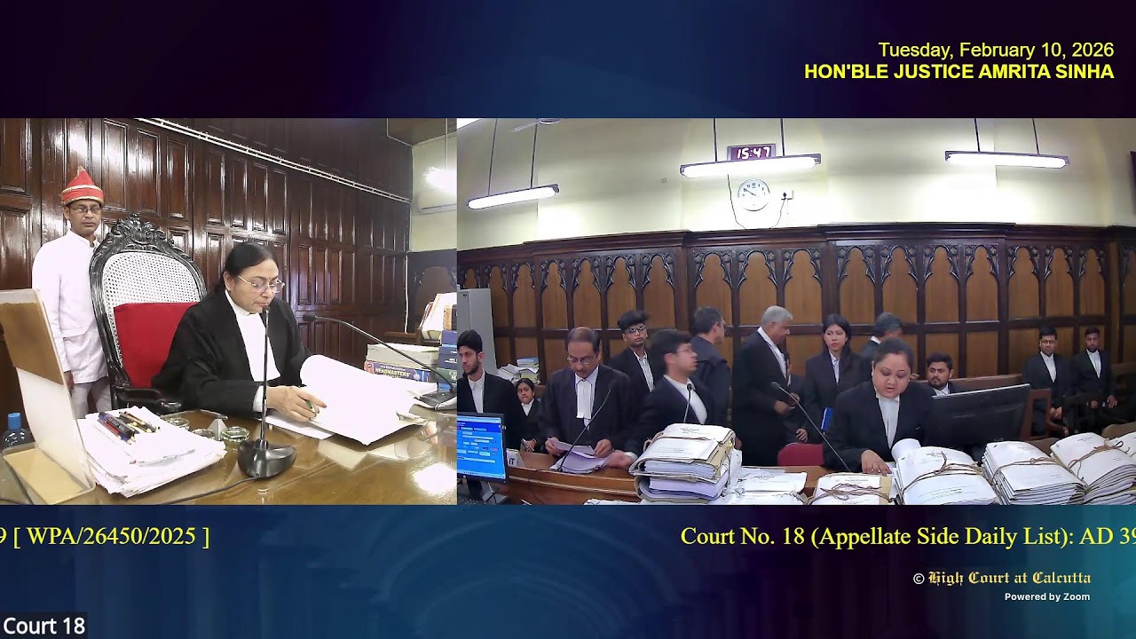 10 February 2026 | Court No. 18 | Live Streaming of the Court proceedings
