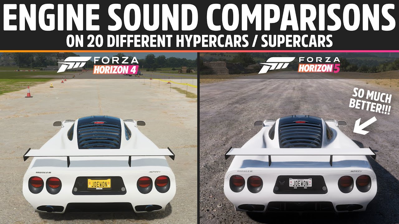 Forza Horizon 5 VS Forza Horizon 4 - 20 Different Hypercars - Engine Sound Comparison!!