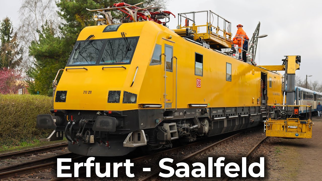 Im Hilfszug durch den Thüringer Wald | 4K Führerstandsmitfahrt: Erfurt - Saalfeld | Premiumtrasse