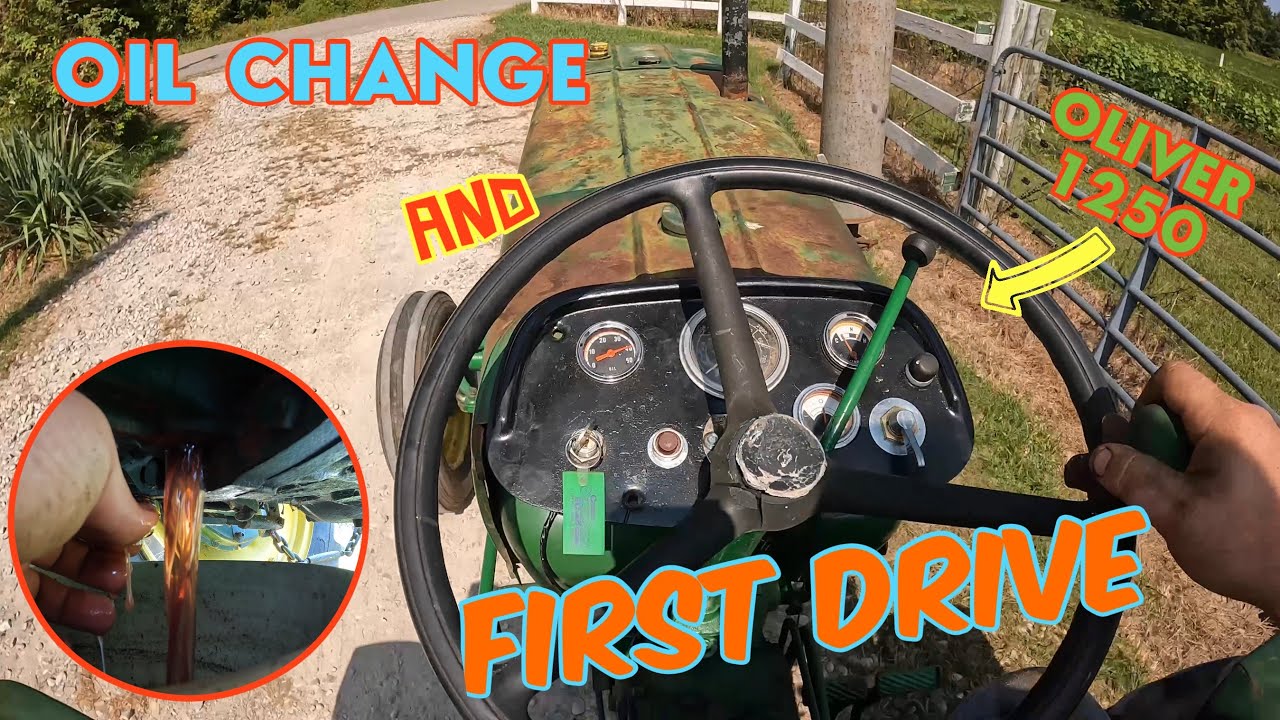 OLIVER 1250 (Fiat 415) Oil Change and FIRST DRIVE!