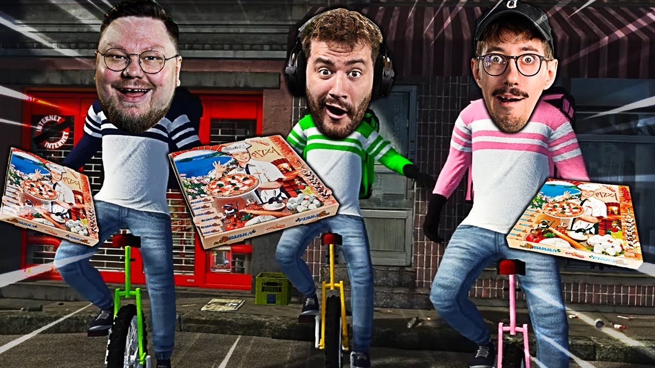 Auf Einrädern Pizza liefern mit @HandOfBlood & @KalleKoschinsky  | Unicycle Pizza Time