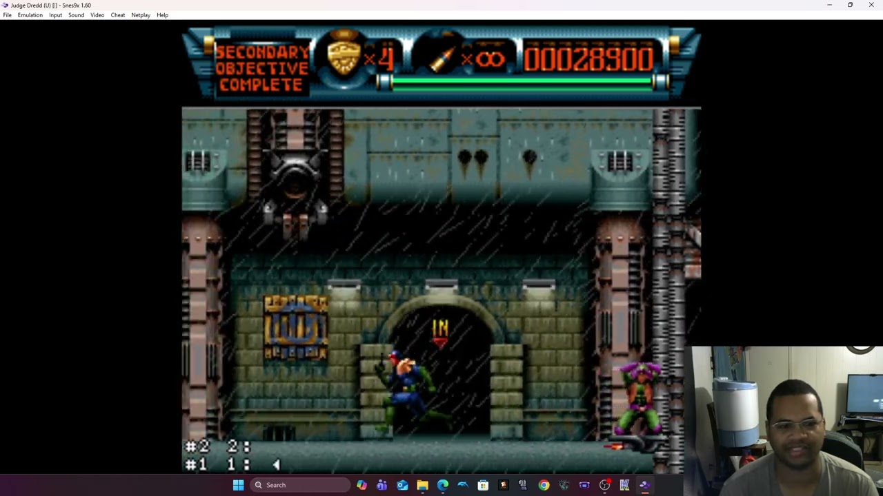 Playing Judge Dredd SNES INFINITE LIFE ENERGY