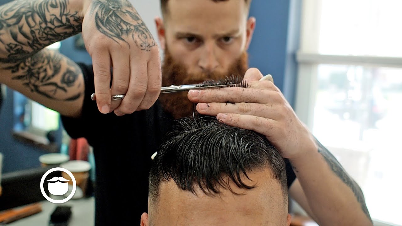 Classic Barbershop Skin Fade with Comb Over