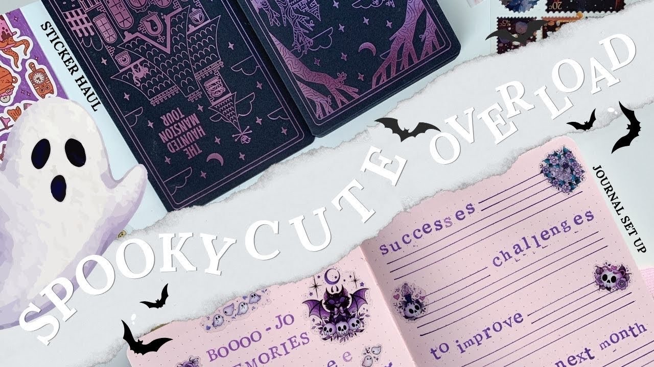 👻 Милая хэллоуинская распаковка стикеров | Оформление ежедневника ✨