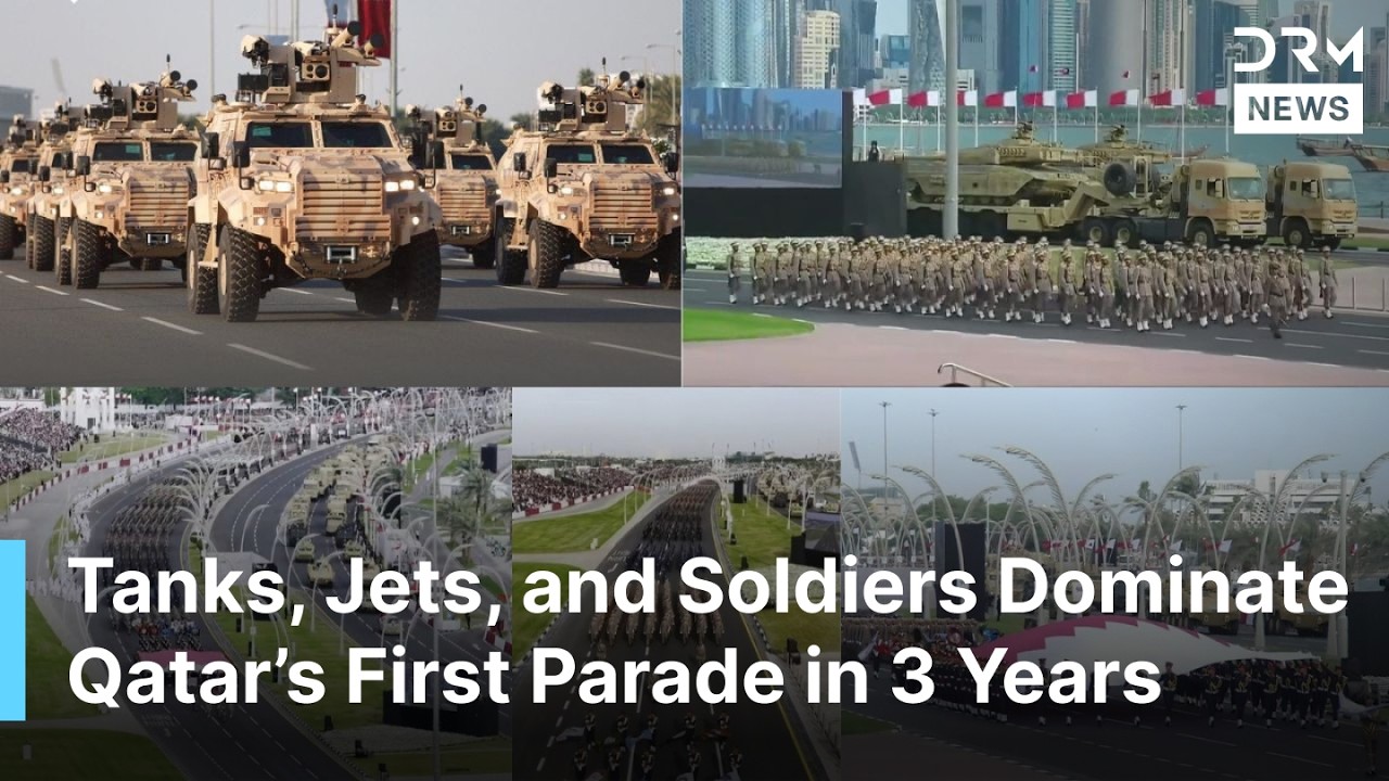 FULL  PARADE: Helicopters Hover, Jets Zoom, and Tanks Roll in Qatar's First Major Parade | AQ1B