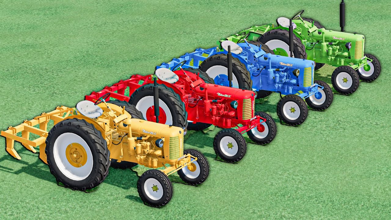 WORK with Colors - CULTIVATING WORK with Zetor VS Porsche Mini Tractors | Farming Simulator 22