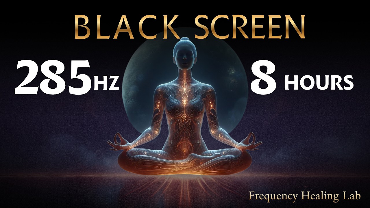 285 Hz Healing Frequency | Cellular Healing & Deep Sleep Meditation (Black Screen)