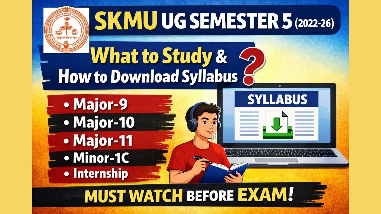 SKMU UG Semester 5 Syllabus 2022-26 | How to Download