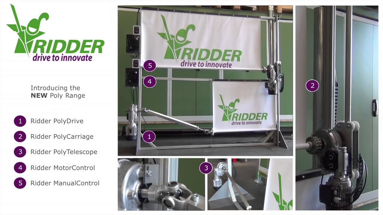 Новый сервомотор  Ridder PolyDrive для системы зашторивания промышленный теплиц