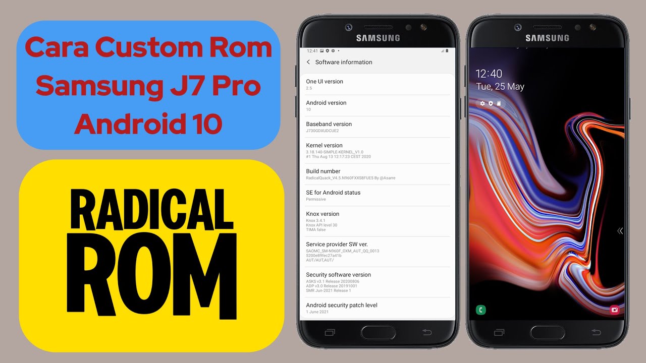 Custom Rom samsung j7 Pro menggunakan Rom Radical - Radical Rom samsung J730 / J7 Pro - Custom Rom