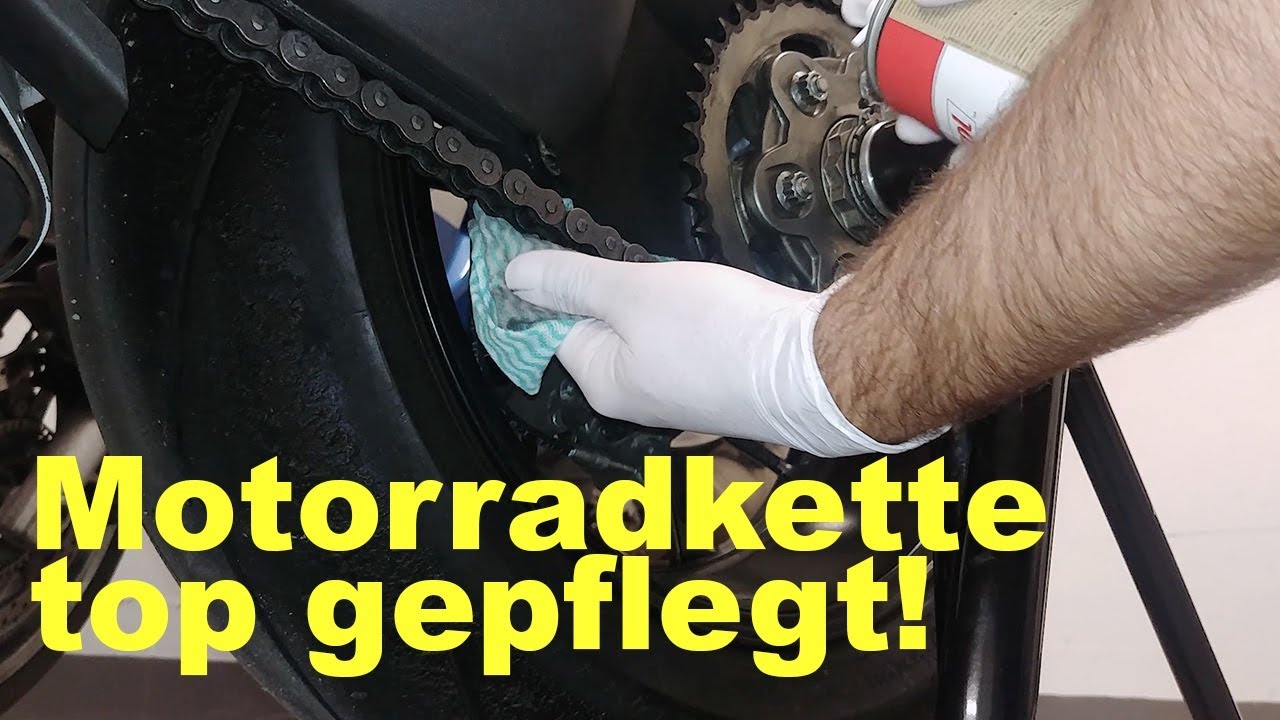 Motorrad Kette reinigen, pflegen & fetten | Komplette Anleitung ohne Sauerei in 5 min.