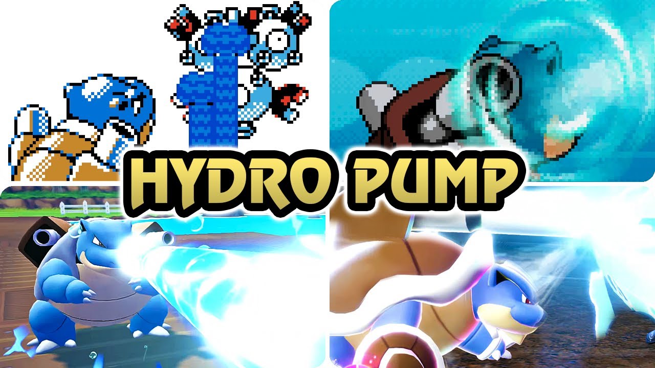 Evolution of Hydro Pump in Pokémon Games (1996 - 2025)