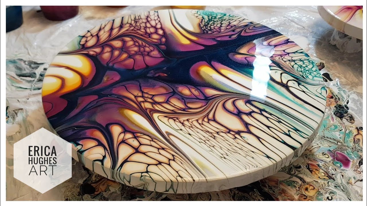 STUNNING! Modified Bloom Swipe / Acrylic Pouring Techniques
