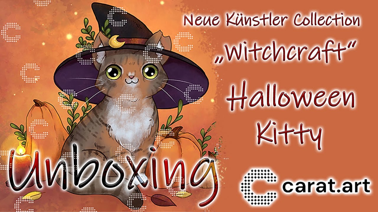 Diamond Painting Unboxing | Witchcraft - Künstler Collection von Carat.Art Halloween Kitty
