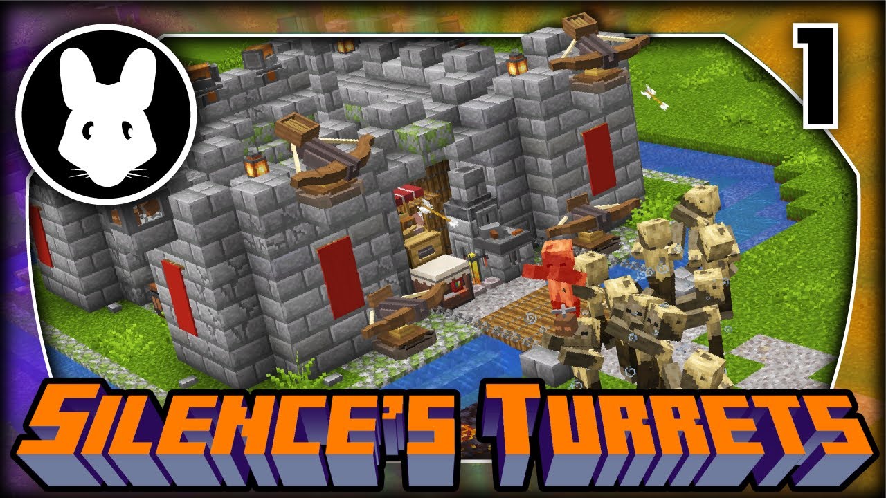Base defense with Silence's Turrets! Part 1 of 2 - Minecraft 1.20+ Bit-By-Bit