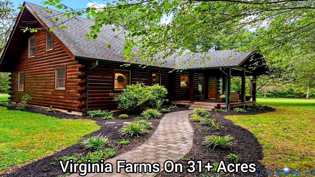 Virginia Log Cabins On 32 Acres | VA Real Estate | Rustic Country Estate | Aspen Mansions