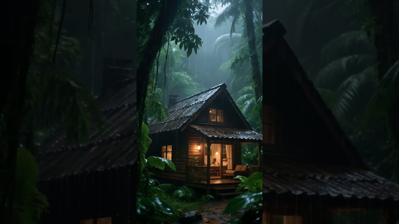Cozy Rain at Cabin in the Woods &ndash; Ambient Rain Sounds for Deep Sleep & Focus