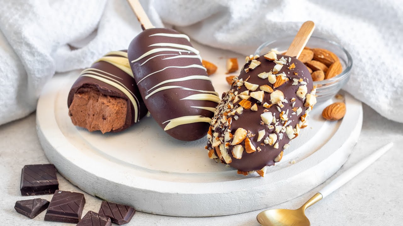 Double Chocolate Magnum Ice Cream Recipe | Dairy-free four ingredient | Alchemy Eats
