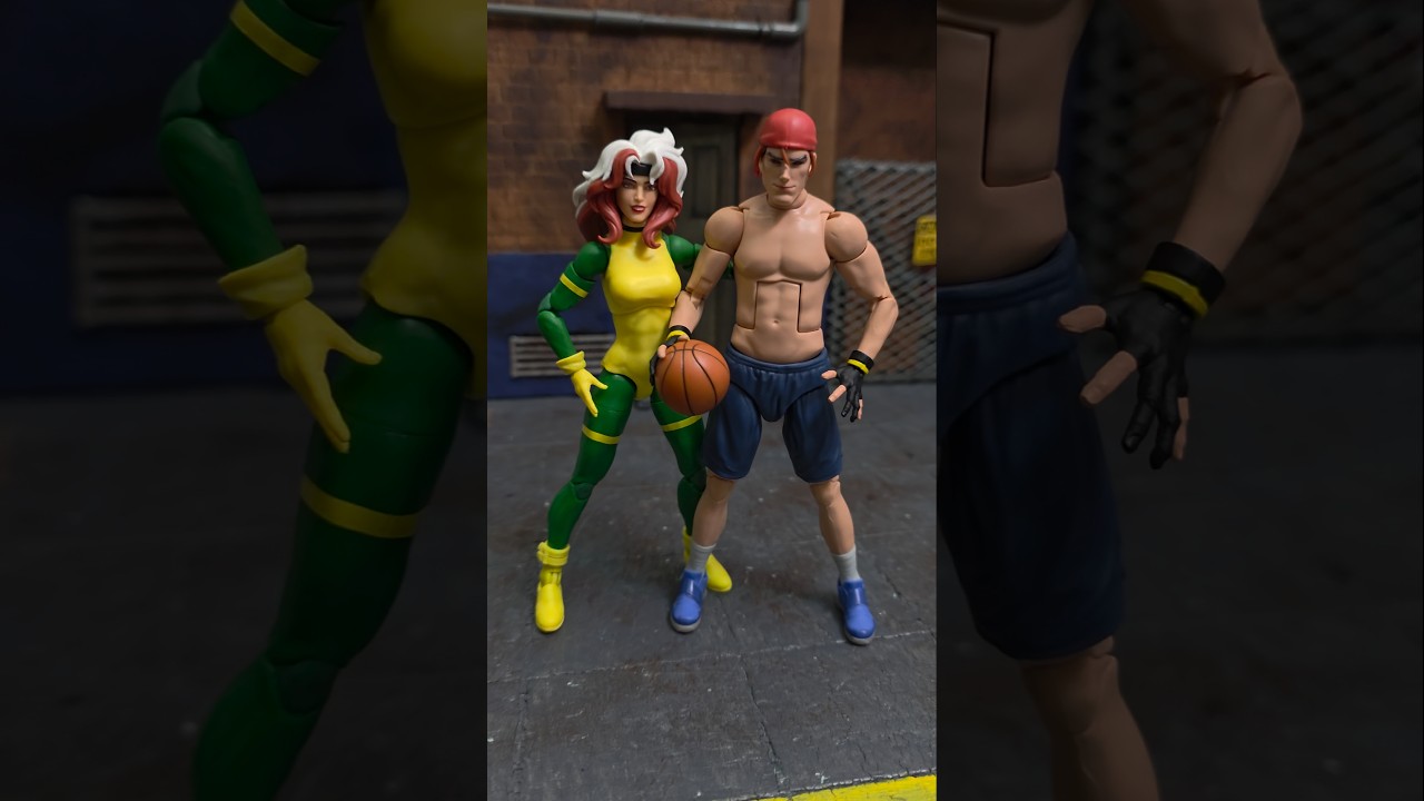 Marvel Legends X-Men 97 Hasbro Pulse Exclusive Gambit and Rogue 2-pack Posing #actionfigures #xmen97