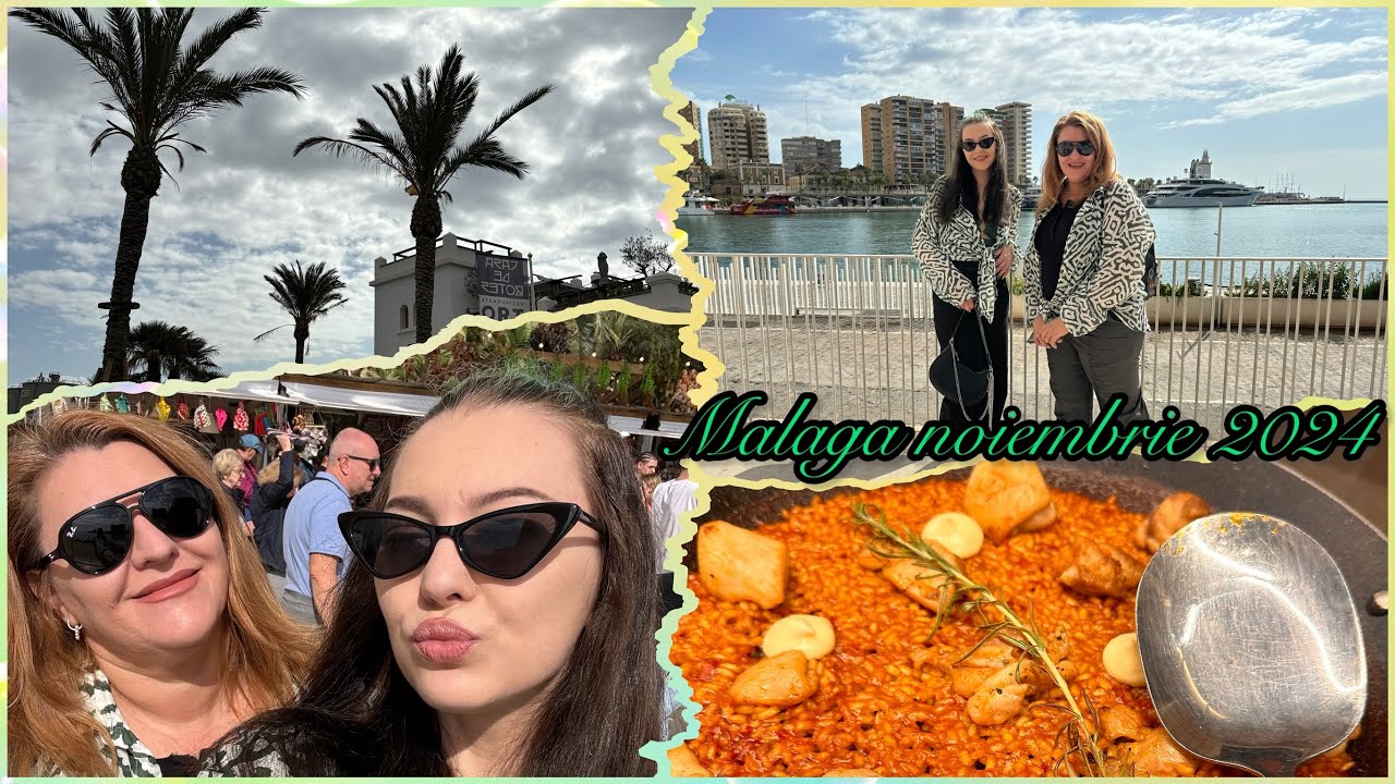 La plajă 🏝️ in noiembrie - ultima zi in Malaga cu plimbări, prânzul pe plajă și Paella și Sangria 🍷