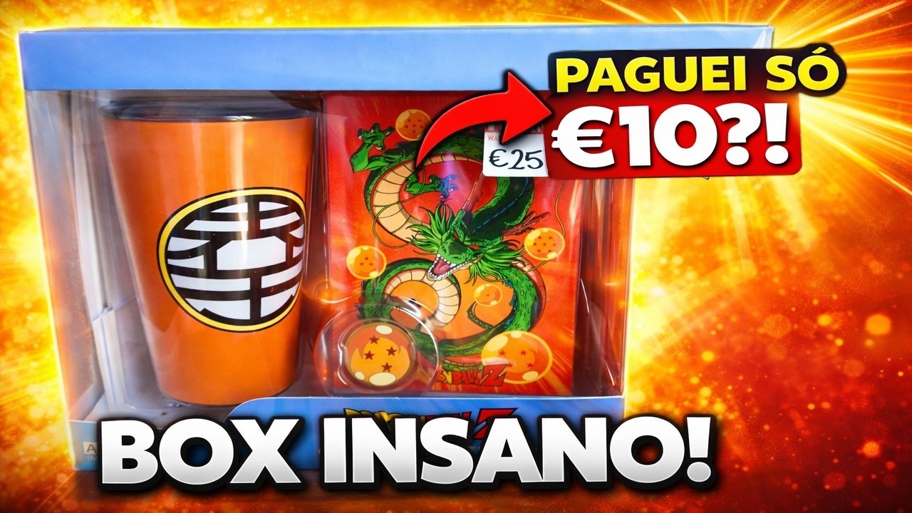 Fã de DRAGON BALL Z PRECISA VER ISSO! Unboxing Dragon Ball Z: Copo, Caderno, Pin e meu Son Goku SSJ!