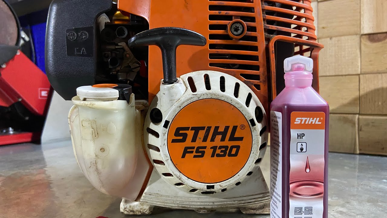 STIHL FS 130. Сборка и запуск двигателя.
